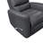 Glider Reclining Chair Swivel Motion Gray Breathable Faux Leather Upholstery Luxury Living Room Furniture-603456765
