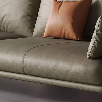Green Genuine Leather Standard Sofa cushion Loveseat
