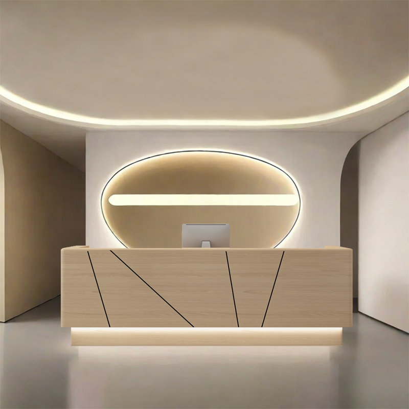 Bureau de réception rectangulaire et moderne, Burlywood