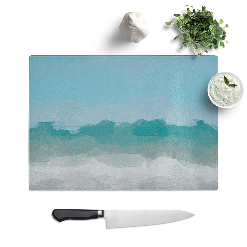 Tempered Glass Horizon Chopping Board, 39 cm W x 28.5 cm L