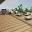 Floor Tiles Pack Of 22  WPC Wood-Plastic Composite Deck Tiles DIY Interlocking Decking Tiles-113414414