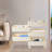 Storage Cabinet Bedside Table Rotating Sofa Side Cabinet Storage Rack With 4 Wheels-590351010