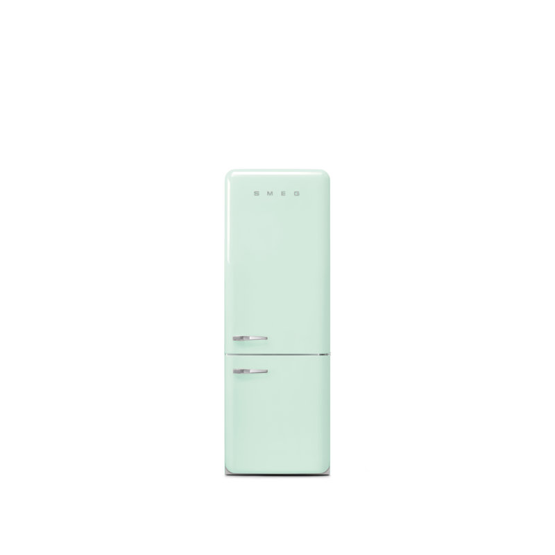 SMEG 27.8" Bottom Freezer 16.26 cu. ft. Energy Star Refrigerator, Pastel Green, Left Handed