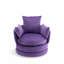 Upholstered Swivel Barrel Chair-1729032301