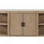 Console courbée à 2 portes avec plateau en marbre