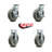 4 Piece Thermoplastic Rubber Caster Set