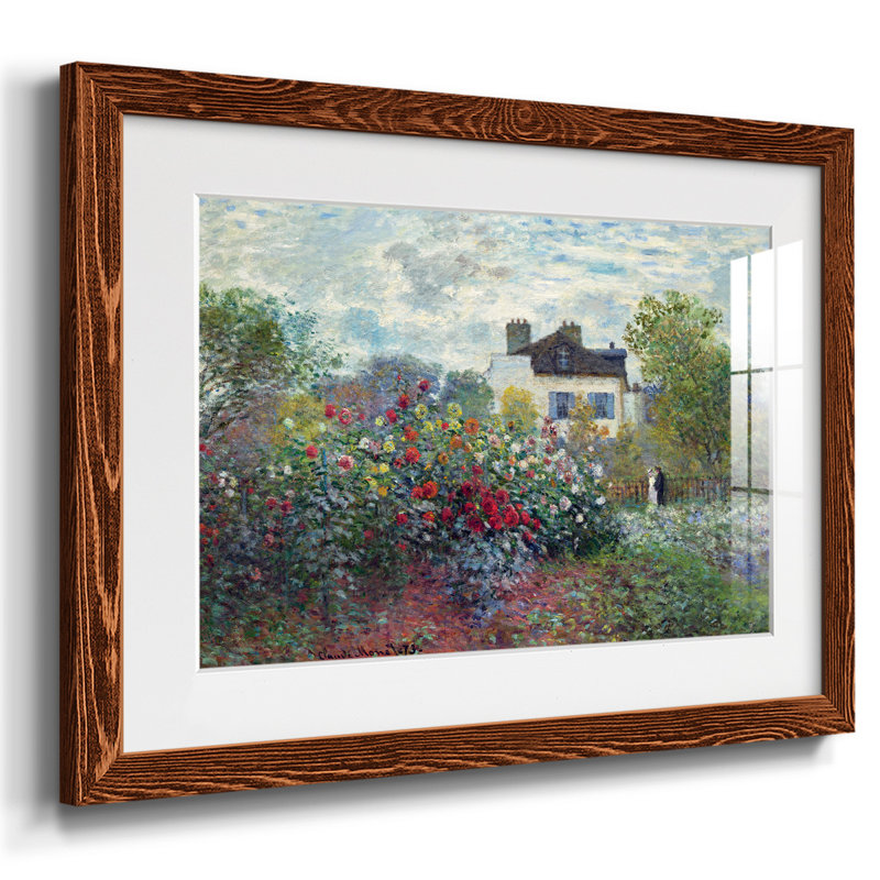 Le jardin de l'artiste à Argenteuil, reproduction d'art sur papier, Érable, H 14 po x l 20 po x P 1,5 po