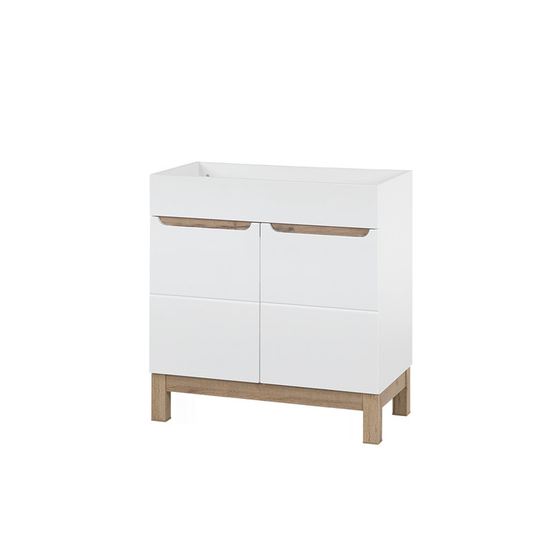 Gorham 202.69cm Bathroom Vanity Base Only in White