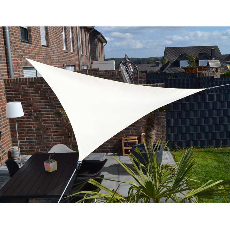 Nonatum 3.6m x 3.6m Triangle Shade Sail, Cream