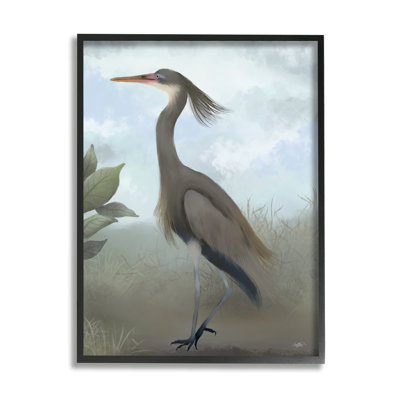 "Gray Heron" par Elizabeth Medley, reproduction d'art sur toile