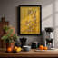 Daffodils Against Stripes Botanical - Framed Print-1055059624-1055059629