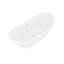 Baignoire de trempage autoportante en acrylique compacte L 59 po x l 29,5 po avec bonde escamotable et trou de trop-plein-125397152