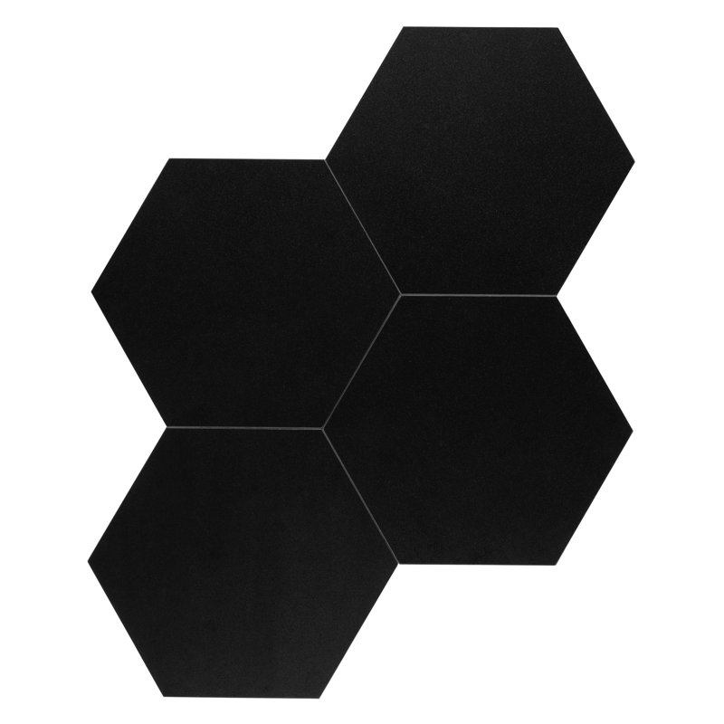 BaseCore HEX 12mil x 5.75" W Peel and Stick Vinyl Plank Flooring, Black