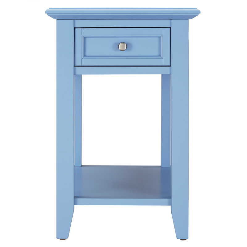 End Table with Power Outlet, Heritage Blue