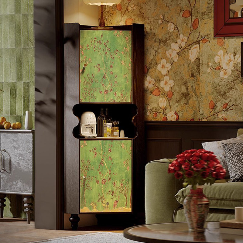 Armoire de coin en bois massif
