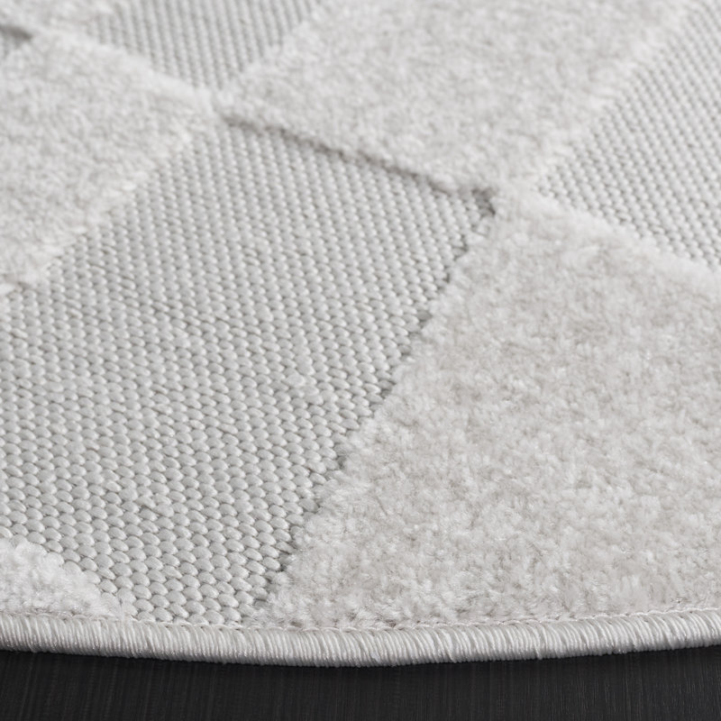Keyrah Performance Geometric Rug, Round 6'7"