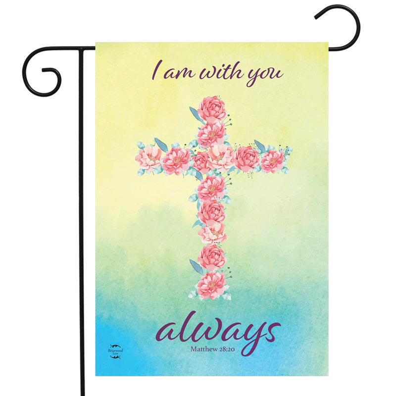 Drapeau de jardin «With You Always Cross»