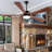 Solid Wood Ceiling Fan With Light