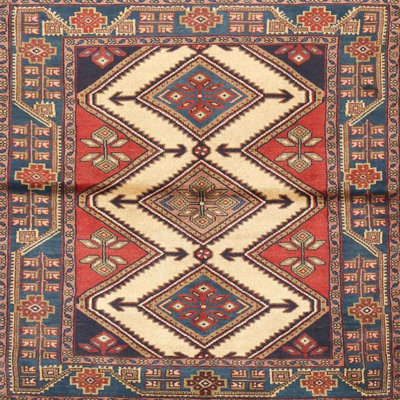 Tapis traditionnel rouge / noir