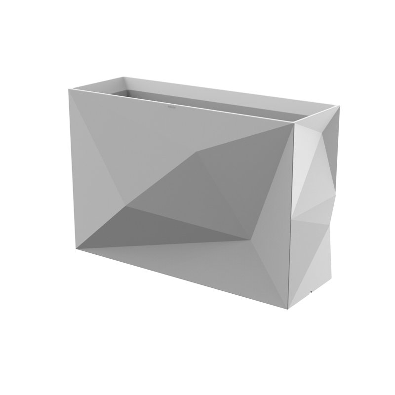 Faz Resin Planter Box, White, 31.5" H x 49.5" W x 20" D