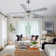 Jio 52" 5 - Blade Glamorous Crystal Reversible Ceiling Fan with Lights and Remote, 6 Speed Ceiling Fan
