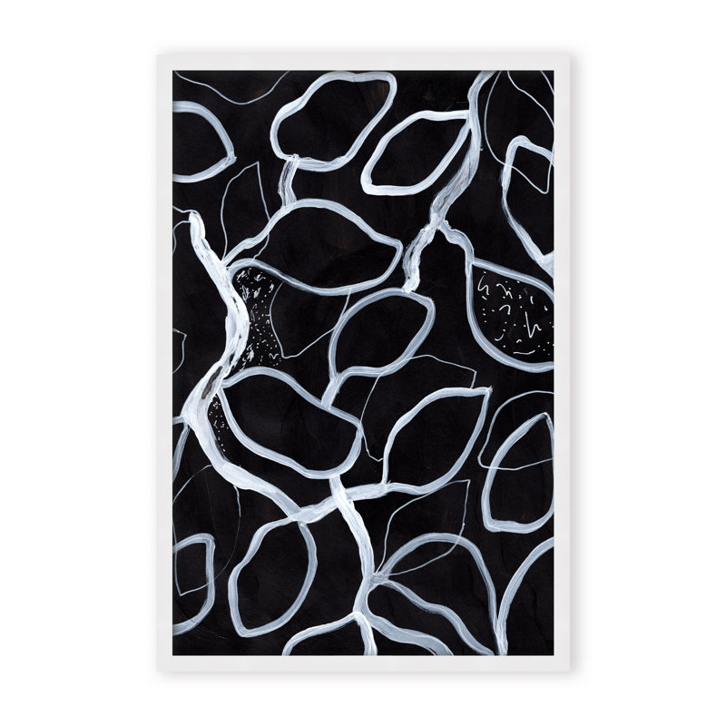 «Abstract Tangled» par 1X - œuvre d'art encadrée sur papier, H 24 po x l 16 po, Framed Matted Print, Black