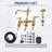 Double Handle Bridge Centerset Faucet with Side Sprayer for Kitchen Sinks-101981373