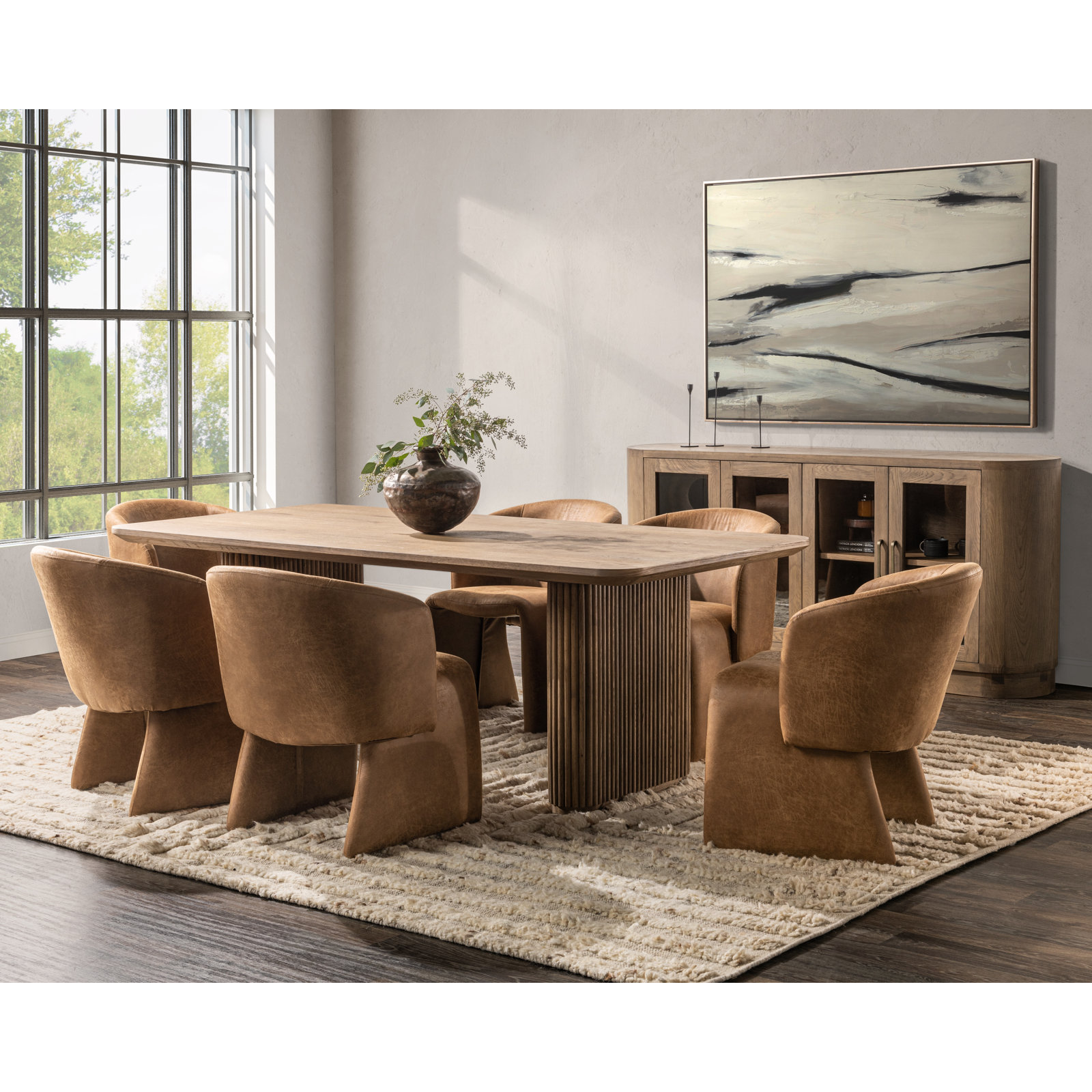 Vander 84" Dining Table, Tawny Brown