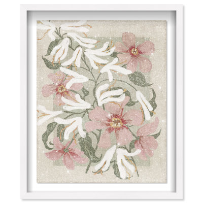 Periwinkle and Lily Shadowbox Floral & Botanical Print by Oliver Gal, Black Frame, 16 x 20