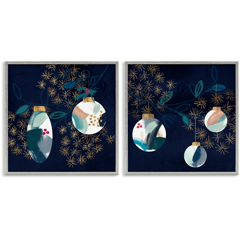 "Abstract Ornaments on Tree", ensemble de 2 giclées par Jennifer Paxton Parker, H 12 po x l 12 po