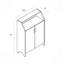 Rangement pour chaussures, armoire à chaussures / rangement moderne à deux portes avec 4 tablettes