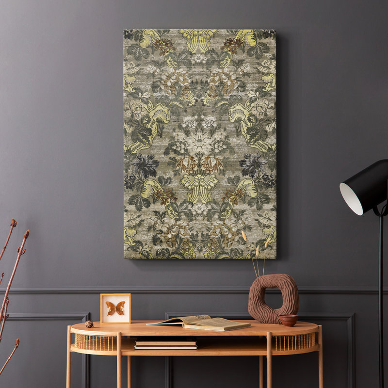 Imprimé floral rétro CCGLXVII - galerie Cavas, H 27 po x l 18 po