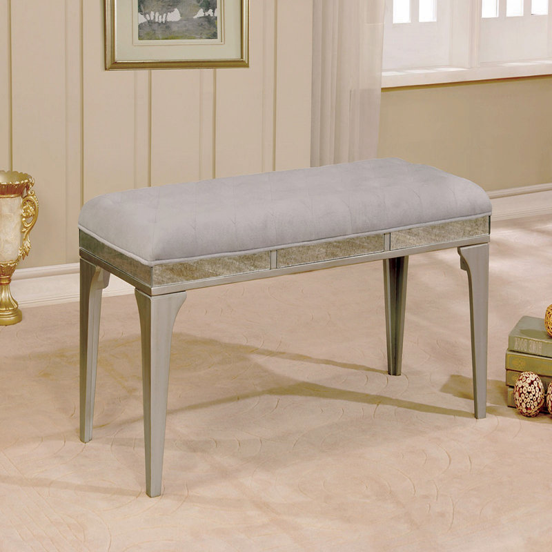 Coussin de siège en flanelle capitonnée 1 pièce de style transitionnel