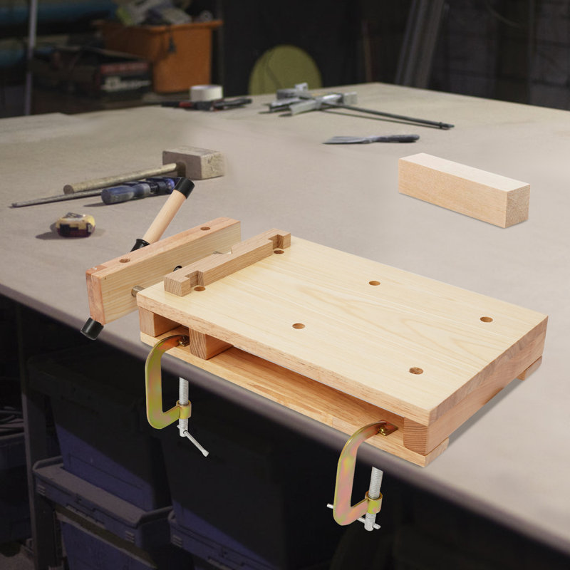 Établi portatif en bois, banc de travail du bois avec pinces de type C
