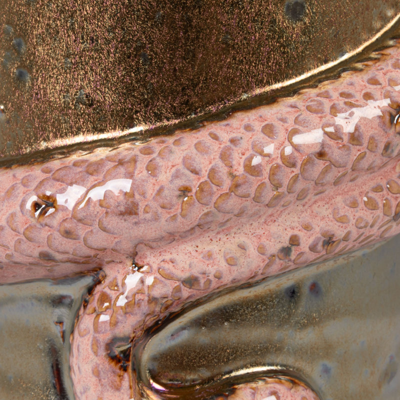 Stoneware Vase with Snake