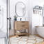Meuble-lavabo autoportant de 30 po avec tiroirs et tablette ouverte, armoire imitation chêne avec vasque en céramique intégrée-1374070103-1374070101