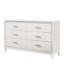 Commode 6 tiroirs Haiden, finition blanche