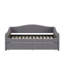 Lit de jour double en molleton gris et lit gigogne réglable-1799413321-1799413320