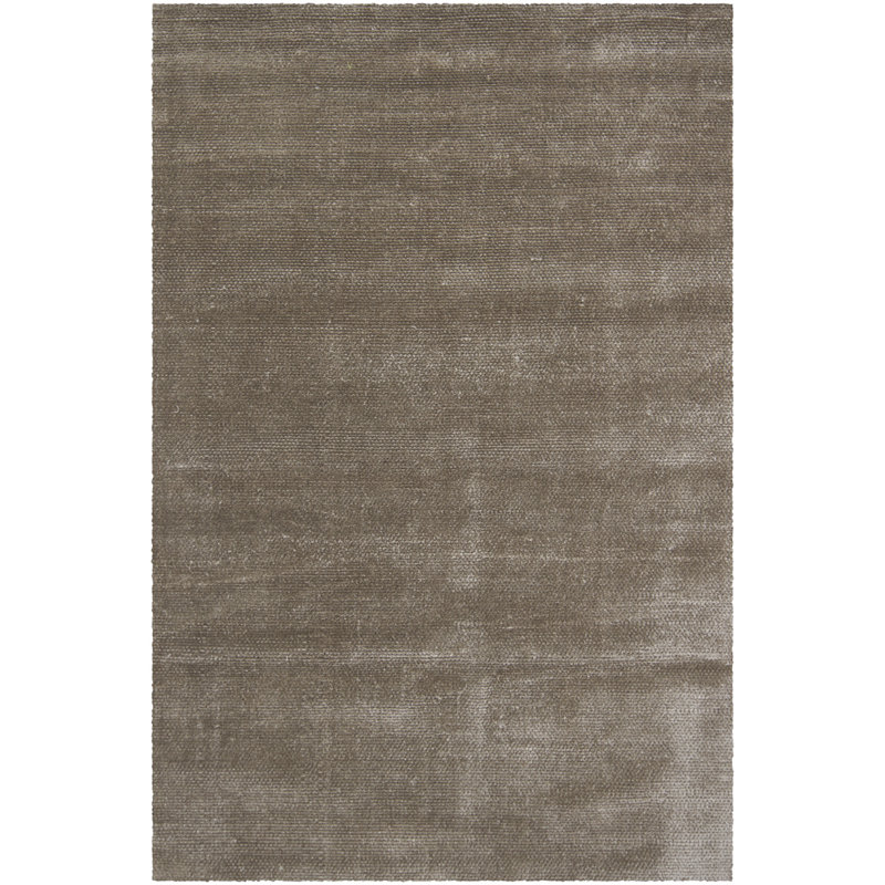 Gilberte Authentic Hand-Woven Handmade Tan Modern Solid Soft Textured Polyester Area Rug, 2' x 3'