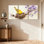 «Birds Bird Nesting On Branch With Flowers», ensemble de 3 impressions sur toile