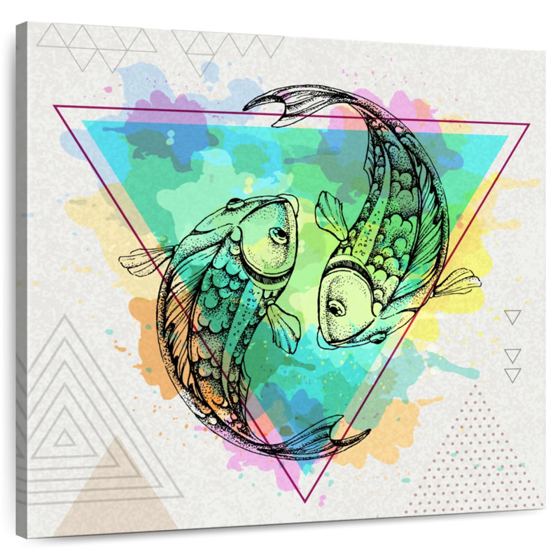 Javetta Geometric Pisces, 16" H x 16" W
