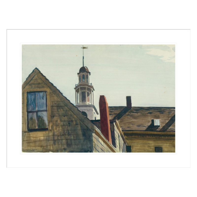 Universalist Church par Edward Hopper - impression giclée sur cadre, H 22,69 po x l 29,5 po