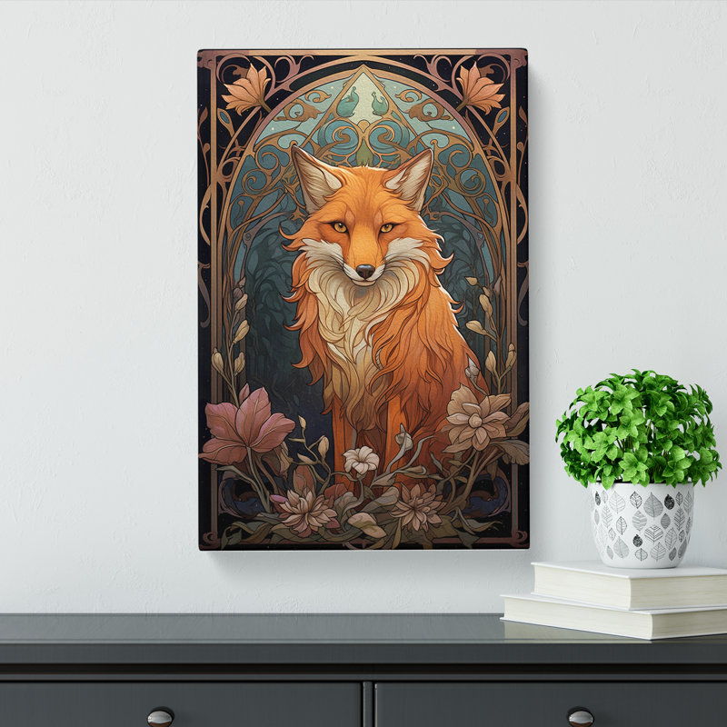 Fox Nouveau No.2 - Print, 60cm H x 40cm W x 3cm D