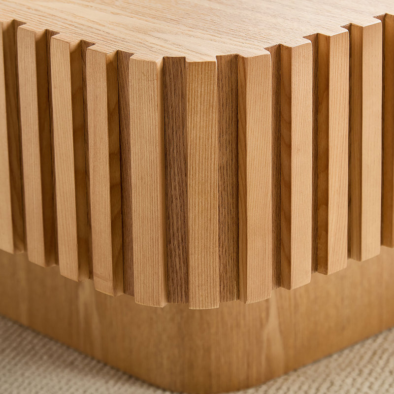 Ensemble de 2 pièces de table basse carrée 31,5 pouces Handcraft, Naturel