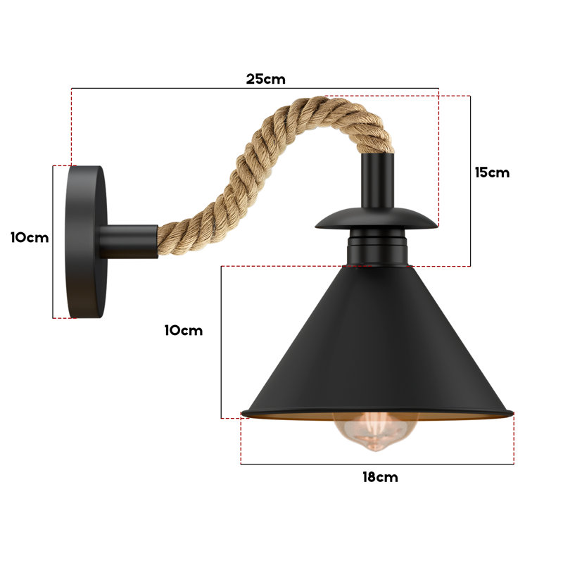 Mairead Armed Sconce, Yes, Black Gold Inner