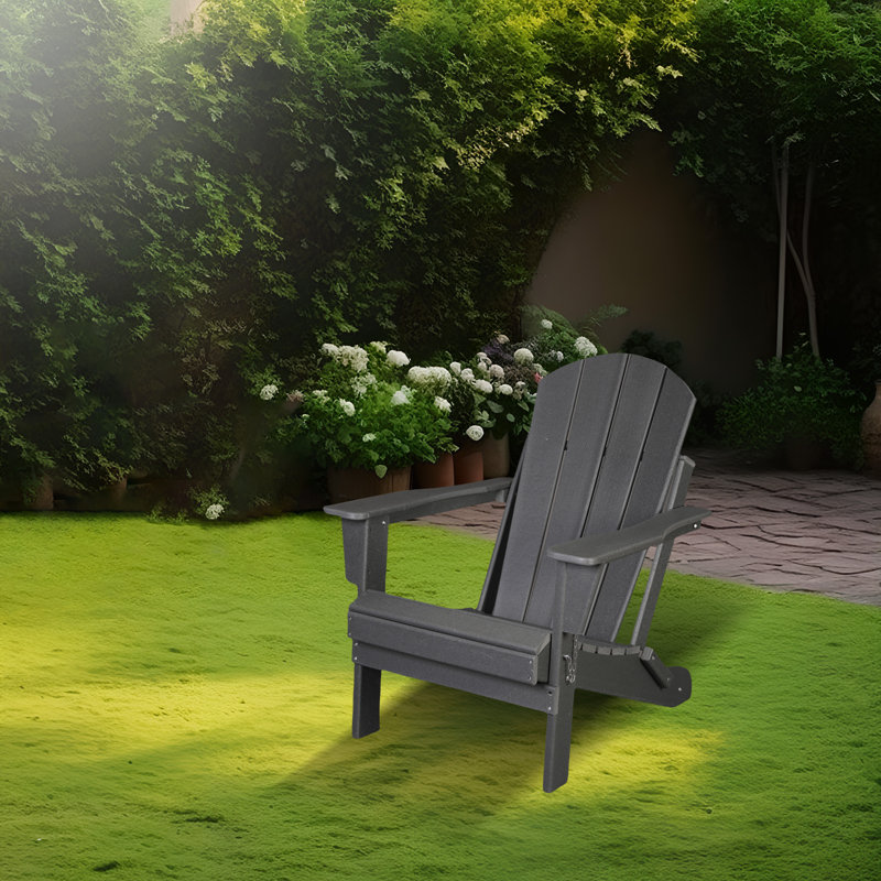 Chaise Adirondack pliante Hdpe, Gris