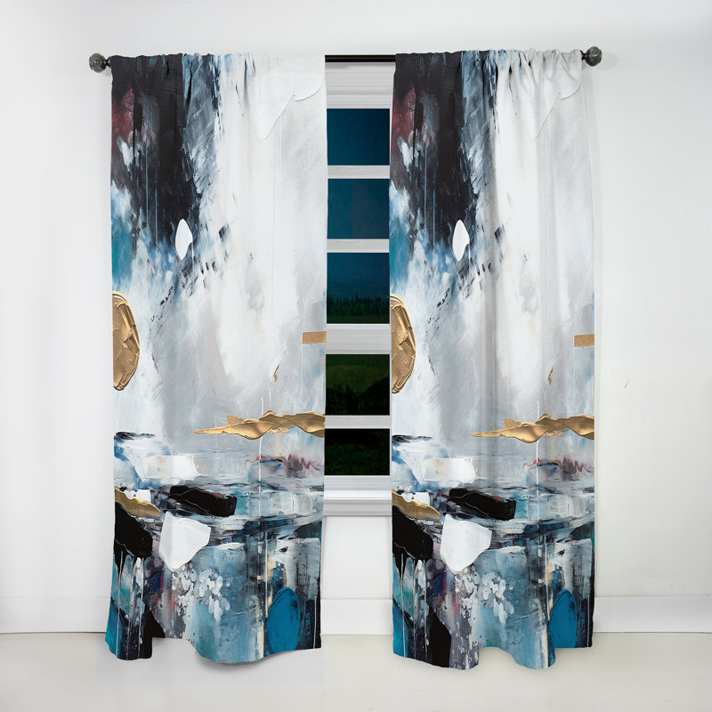 Eirian - Explorant Boho Volume III - Rideau abstrait - Velours obscurcissant - 1 panneau, L 52 po x L 95 po