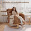Fauteuil à bascule moderne pour chambre d'enfant avec poches latérales et coussin - Revêtement en similicuir facile à nettoyer, dossier haut offrant un bon maintien - Sans repose-pieds - Cuir orange-1556722843