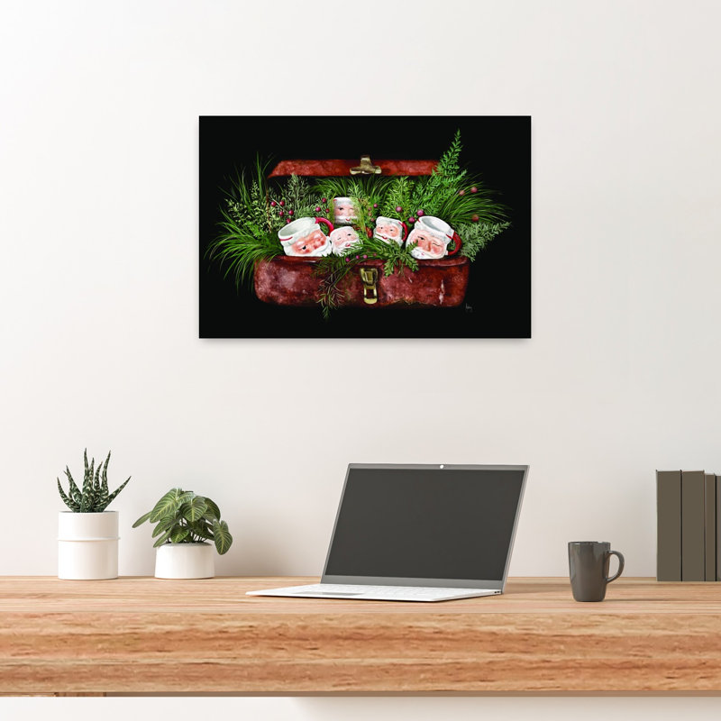 Treasures Of Christmases Past Abstract Contemporary Wall Art Print 1 Piece Wrapped Canvas Wall Art, 40.64cm H x 60.96cm W