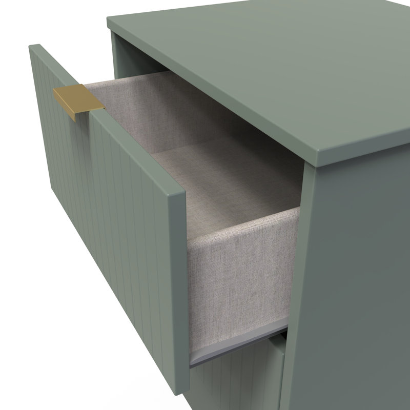 Barriner 45cm W Manufactured Wood Bedside Table, Reed Green